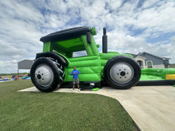 40’ Big Green Tractor Bounce House W/Slide Combo
