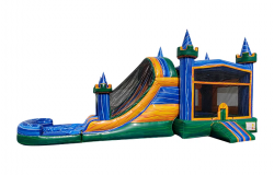 green202720combo203 1728260681 Green Emerald Bounce House W/Slide (WET/DRY)