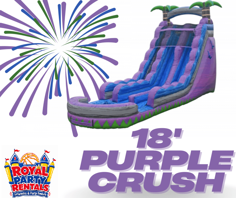 18' Purple Crush Dual Lane Water Slide 18' Purple Crush Dual Lane Water Slide