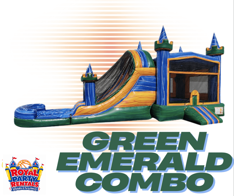 Green Emerald Bounce House W/Slide (WET/DRY) Green Emerald Bounce House W/Slide (WET/DRY)