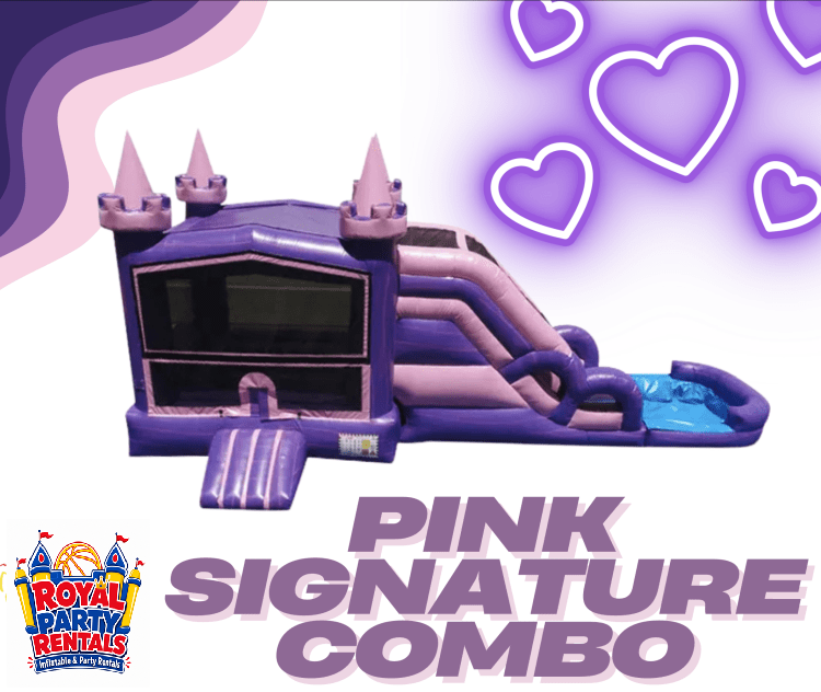 Pink Signature Bounce House W/Slide (WET/DRY) Pink Signature Bounce House W/Slide (WET/DRY)