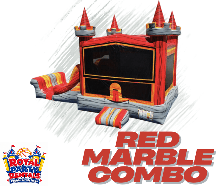 Red Marble Bounce House W/Slide Combo (Wet/Dry) Red Marble Bounce House W/Slide Combo (Wet/Dry)